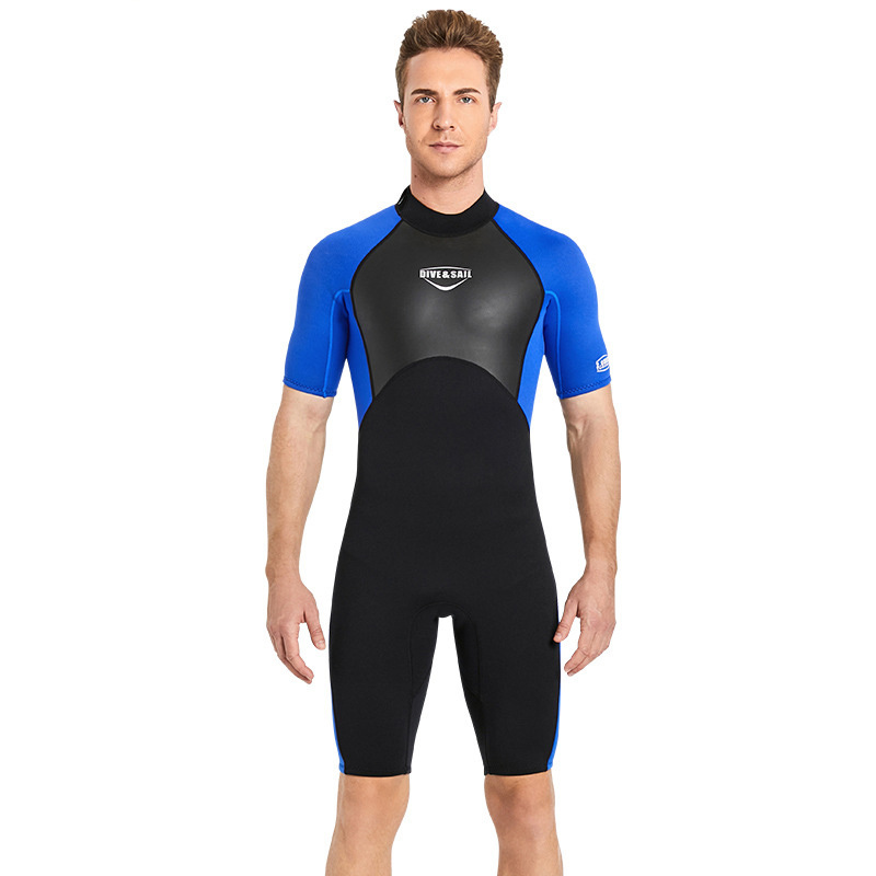 Breathable short sleeved Diving Suit One Piece Swimwear Swimsuit Swimming Stretchy Scuba Diving Suit For Men