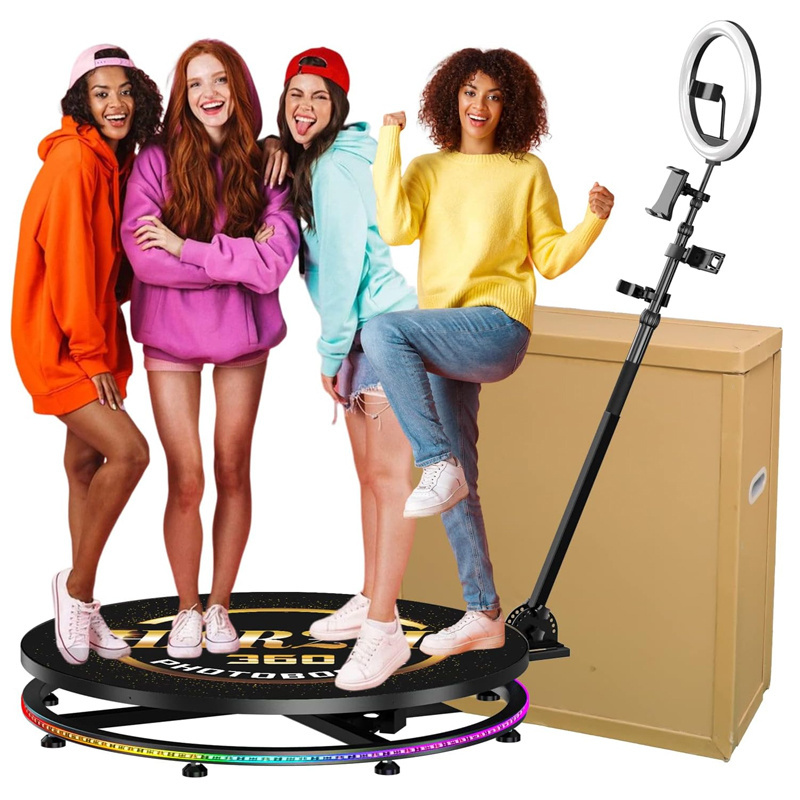 Adjustable Self Service Photobooth 360 Video Photo Booth Rotating Automatic 360 Photo Booth