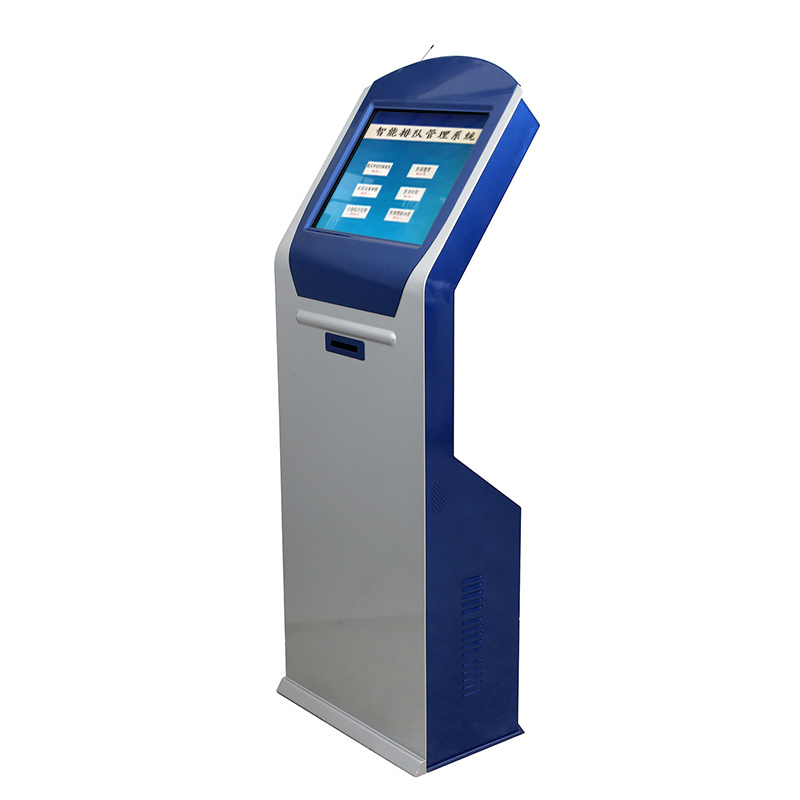 Floor Stand Self Service Wireless Bank Hospital 19 inch Touch Screen Ticket Issue Dispenser Queue Management System Kiosk