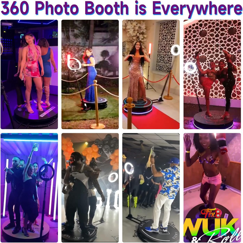 Adjustable Self Service Photobooth 360 Video Photo Booth Rotating Automatic 360 Photo Booth