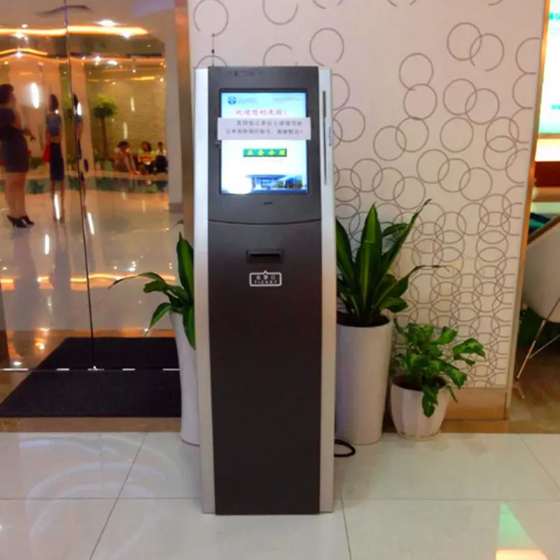 Floor Stand Self Service Wireless Bank Hospital 19 inch Touch Screen Ticket Issue Dispenser Queue Management System Kiosk