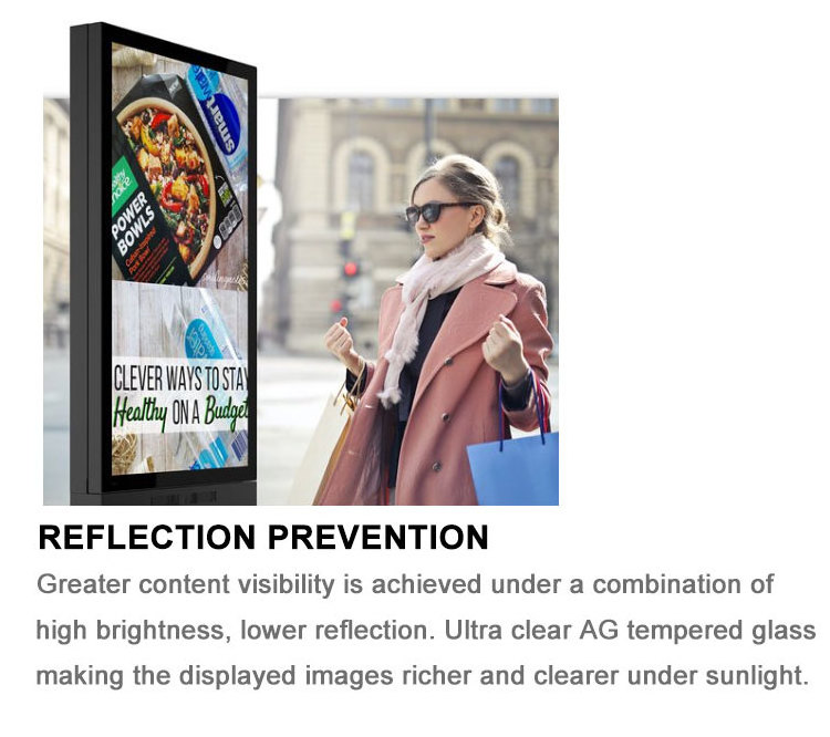 Dual 55 Inch Monitor Waterproof Touch Screen Ordering System Freestanding Outdoor Digital Drive Thru Menu Board Kiosk