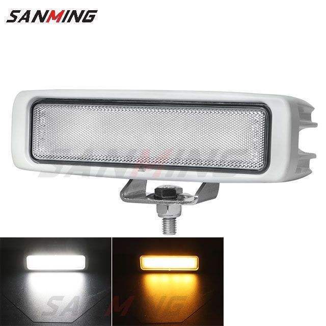 48W Work Light Red and Blue Strobe Light Bar for Car 4x4 Off road Tractor Trailer SUV Spot Combo Lamp led Headlights