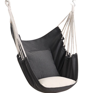 Outdoor Beach Swing Comfort Canvas Hanging Chair with Pillow Hanging Swing Chair Hammock Ins style Camping Swing