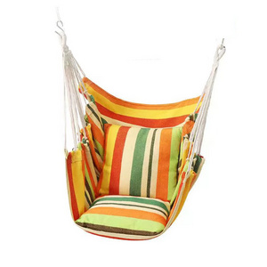 Large 130*100CM Canvas Hanging Chair Outdoor courtyard Hanging Swing Chair without Wood Stick Hammock Camping Swing with pillow