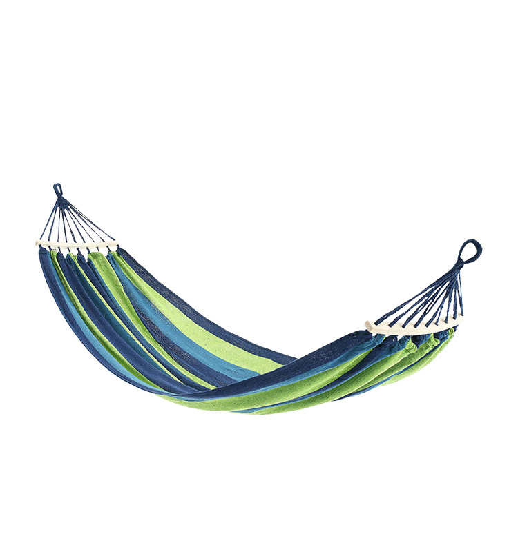 Single 40 cm wood stick canvas hammock anti-rollover Outdoor for family vacation 190*80CM Portable lightweight camping Swing