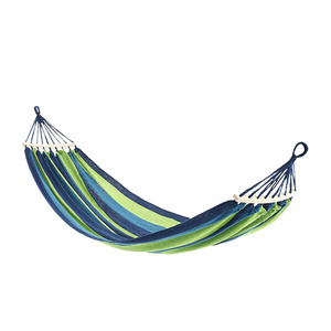 Single 40 cm wood stick canvas hammock anti-rollover Outdoor for family vacation 190*80CM Portable lightweight camping Swing