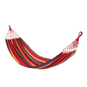 Double hammock 40 cm wood stick canvas hammock anti-rollover Outdoor camping hammock swing 190*150CM Portable lightweight swing