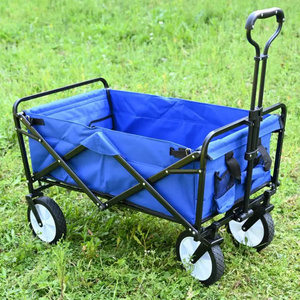 Outdoor Foldable Wagon Garden Cart for Storage Haulage Folding Wagons Cart for Picnic Children Pet Hand Wagon Stroller