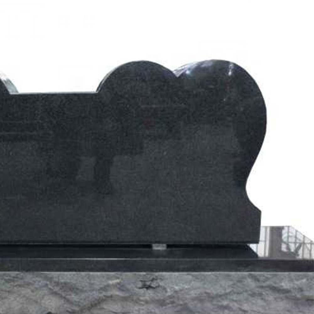 Double Tombstone Black Granite Tombstone Heart Shape Gravestone Designs