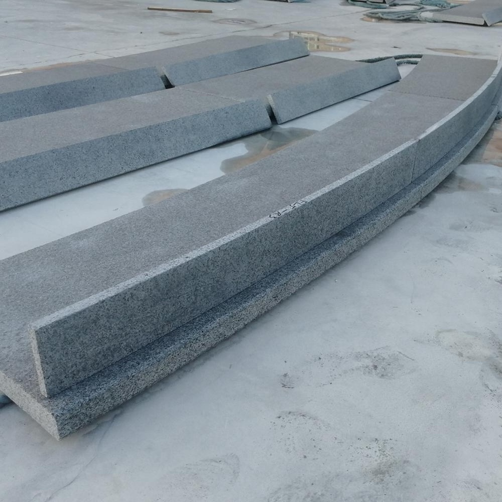 Samistone New G684 Irregular Curved Steps Black Grey Granite Stair Stone Cheap Price Steps for Project