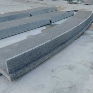 Samistone New G684 Irregular Curved Steps Black Grey Granite Stair Stone Cheap Price Steps for Project