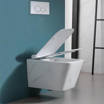 Wholesale P-Trap one Piece  Wc Toilet Bowl bathroom marble pattern color wall hung  closed coupled wc toilets price