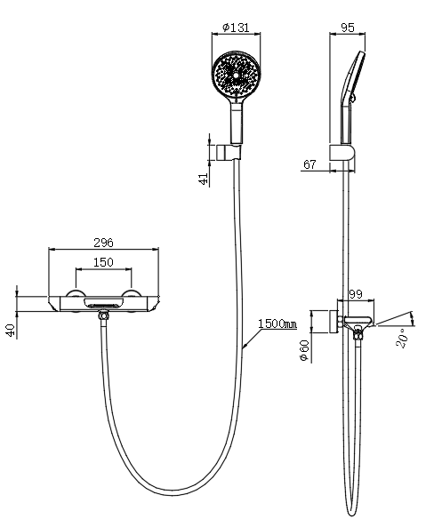 Wall Mounted Bathroom Hand Shower Faucets Set Bathtub Shower Mixer Set with Hand Shower