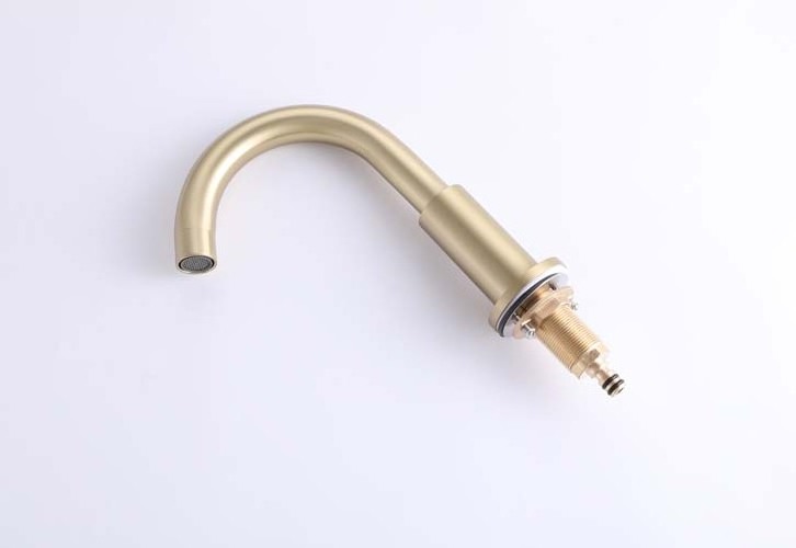 Factory customization Round Handle Brushed Gold 3 Hole Antique Brass Bathroom Basin Mixer Table Faucet For Basin Tap for sale