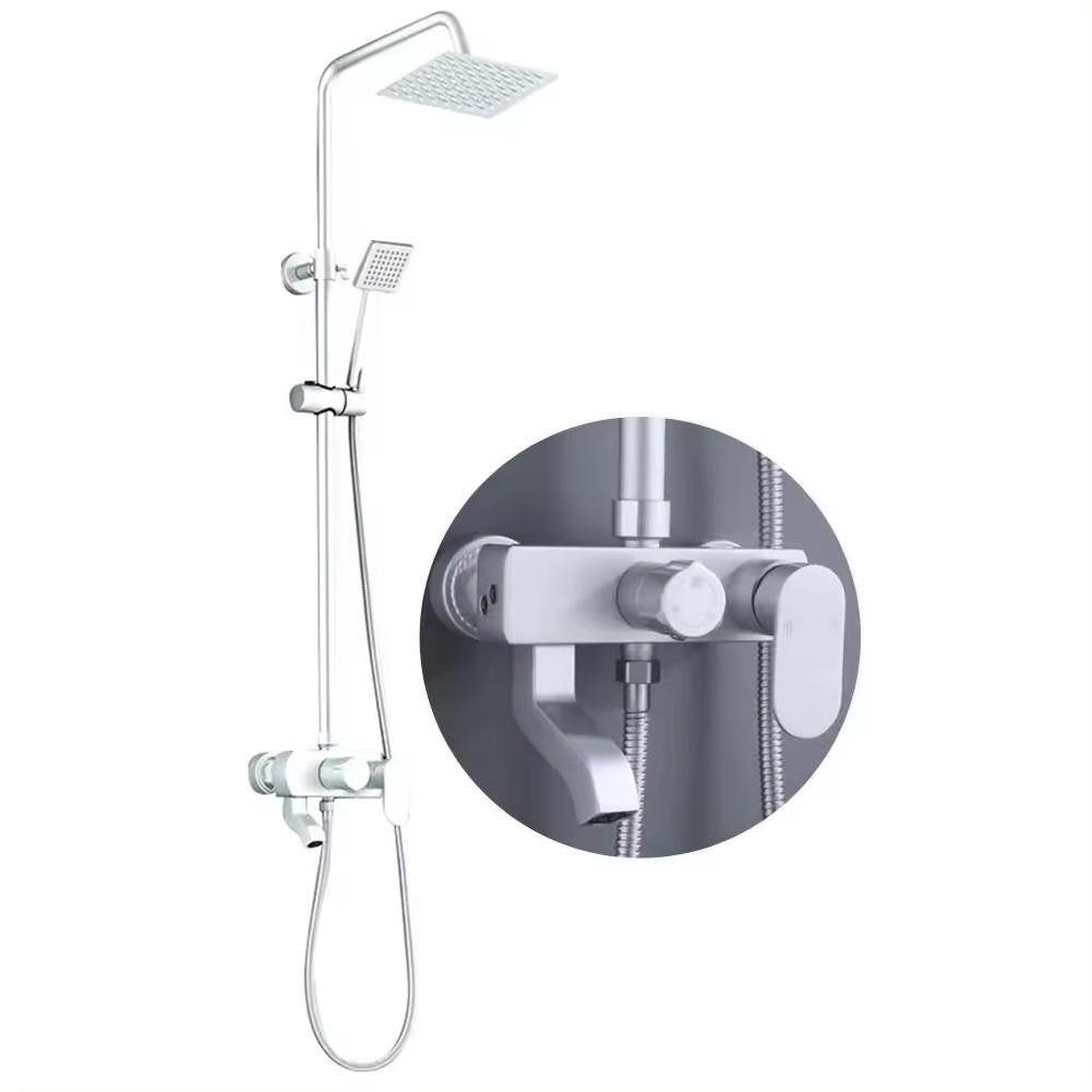 Samiyah Space Aluminum Black Gold Bathroom Rainfall Shower Set 3 Function Shower Combo cold mixed hot water valve faucet