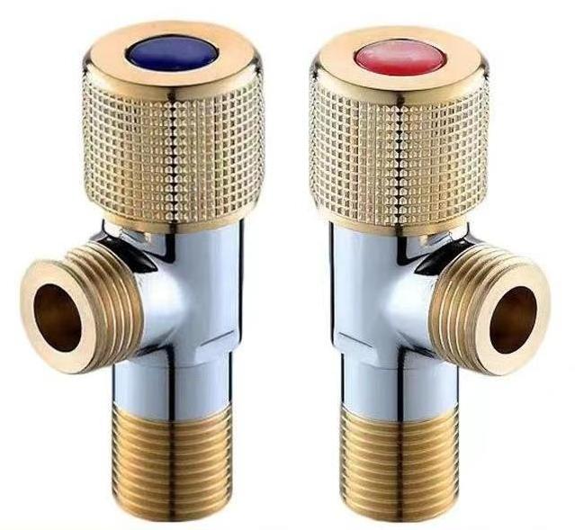 Durable Brass lengthened angle inlet valve thickened adjustable faucet accessories hot/cold water universal water heater 1/2