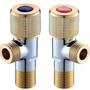 Durable Brass lengthened angle inlet valve thickened adjustable faucet accessories hot/cold water universal water heater 1/2