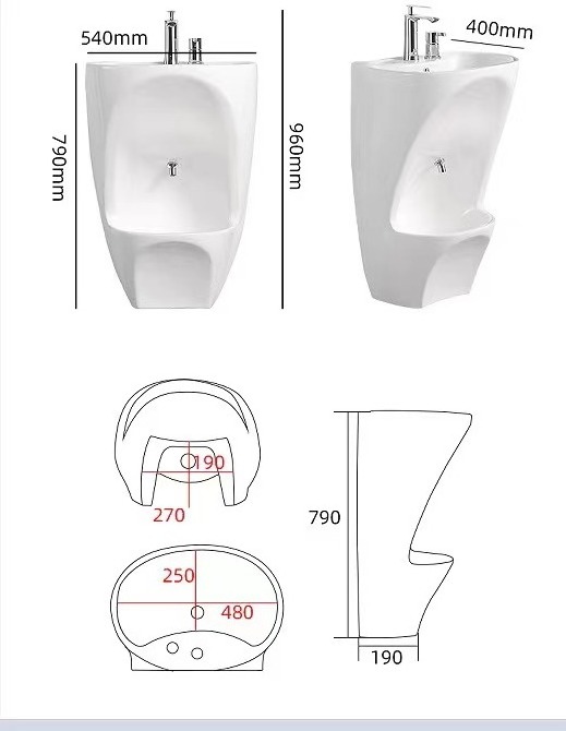 Samiyah muslim basin stand full pedestal ceramic bathroom sink double level wash stand wudu