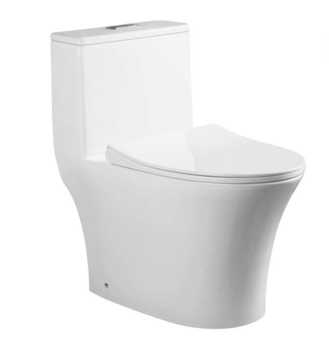 Singapore market Rimless One Piece WC Toilet Bowl with GEBERIT Filling valve and Flush. s-trap 150/180mm