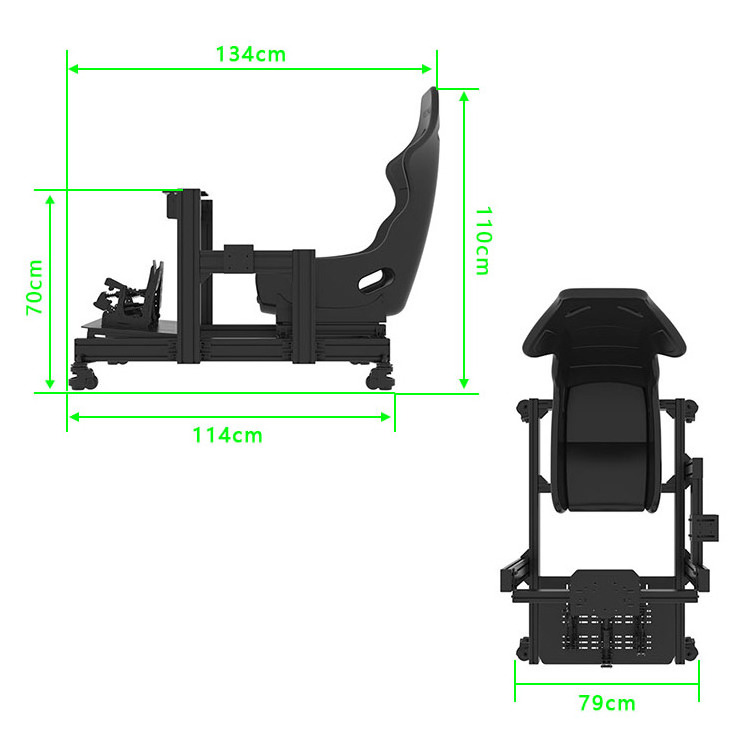 Aluminum Gaming Racing Sim Simulator Cockpit Driving Rig For PS4 PS5 Xbox PC G25 G27 G29 G920 Car GTR Simracing Seat