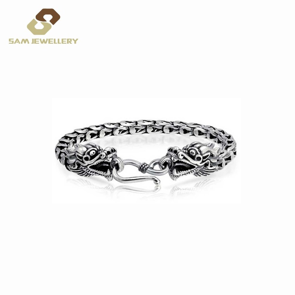 Big Bali Wheat Chain Gold Filled Celtic Knot Men Silver 925 Gothic Weave Bracelet By Sam Jewelry Making