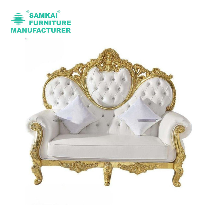 SK-GWY-A001Church portable king lion throne chair Hotel Sofas luxury high back royal queen cheap king throne chairs wedding