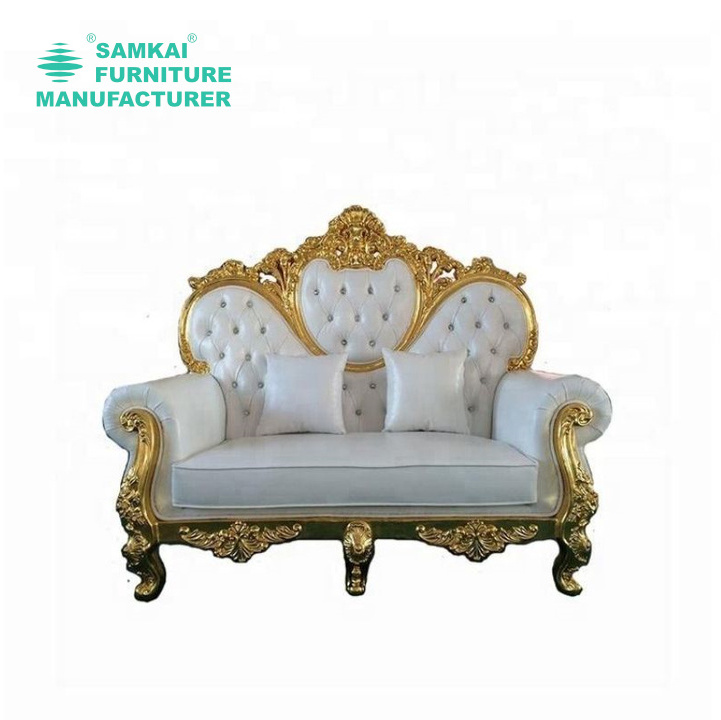 SK-GWY-A001Church portable king lion throne chair Hotel Sofas luxury high back royal queen cheap king throne chairs wedding