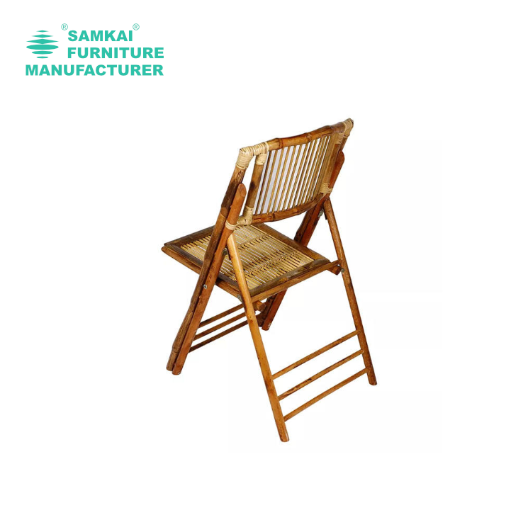 Folding Chair Natural Color Event Bamboo Countryside Outdoor Wedding Outdoor Furniture Modern Wood Dining Chair Hotel Furniture