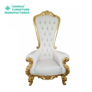 SK-GWY-B001 Wholesale furniture party chairs event wedding gold stainless steel metal frame banquet hotel wedding chair