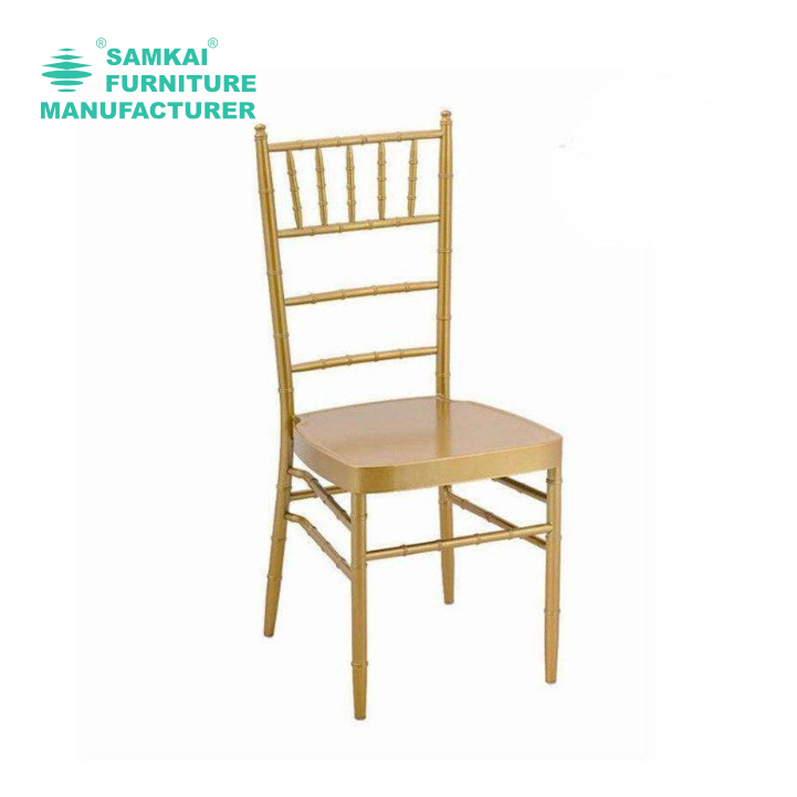 SK-YHY-A021 Modern White Tiffany Hotel Chair Iron Chiavari Chair for Banquet Event Bar Outdoor Wholesale for Parties and Wedding