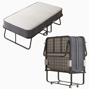 ZDC-8 Folding Bed with 4 Inch Folding Mattress Twin Size Portable Foldable Guest Bed Cot Bed for Adults Space Saving Fold Up