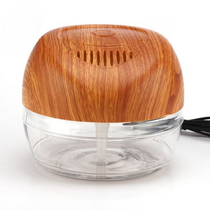 wood grain air revitalisor portable house hould air cleaner with colorful lights oil air purifier