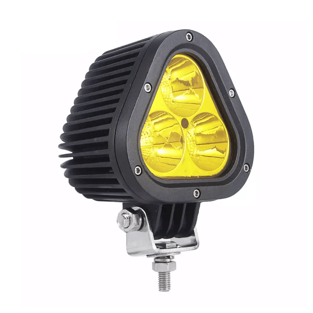 NEW 4 Inch Yellow Triangle Led Spotlights 12V 24V Combo Spot  Flood  Beam  led Driving Lights Waterproof IP68  Led Pod Lights