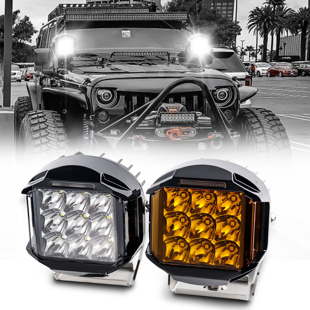 super bright marine boat spot  beam led Driving light 45w 5 inch super bright 4x4 off road pod led work light