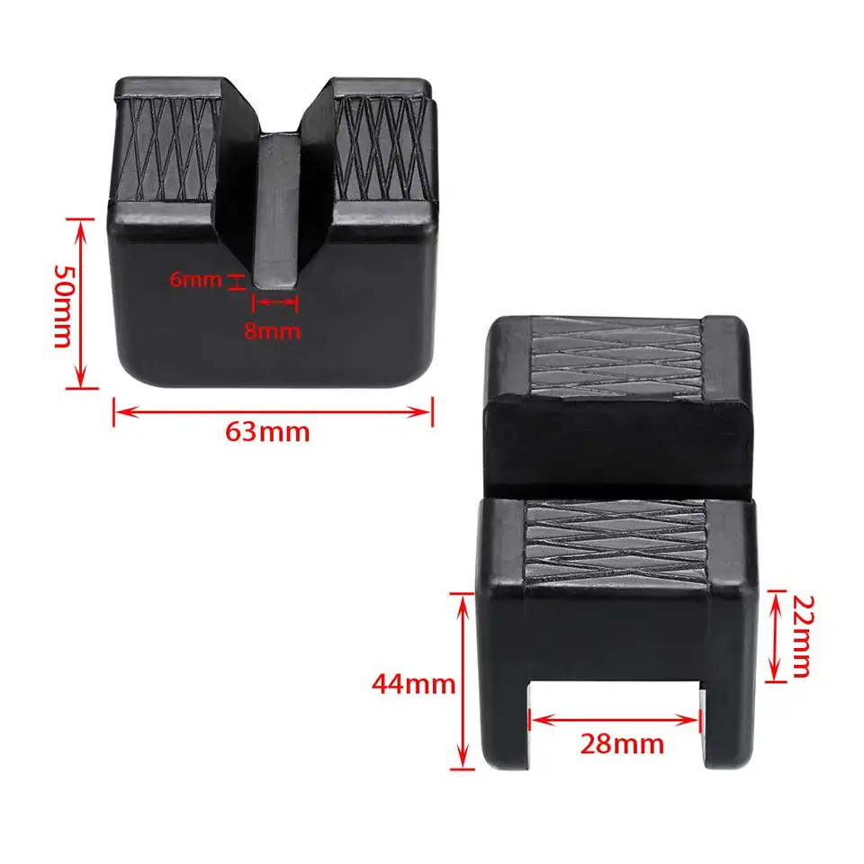 High Quality Jack Stand Rubber Pads Slotted Frame Stand Rail Pinch Welds Protector Rubber Jack Pad