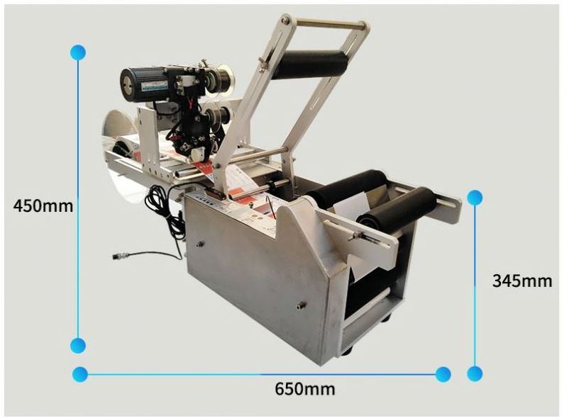 Manual jar bottle labeling machine with label printing machine manual labeling machine