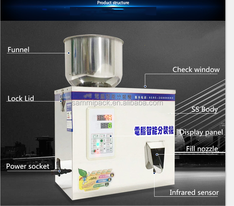 Automatic Flower Coffee Bean Dispenser Tea Bag Pouch Seeds Grain Sugar Powder Particle Filling Machine