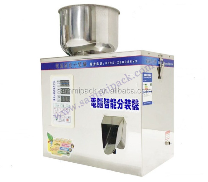 Automatic scale herb filling and weighing machine tea leaf powder grain seed,salt rice packing machine powder filler