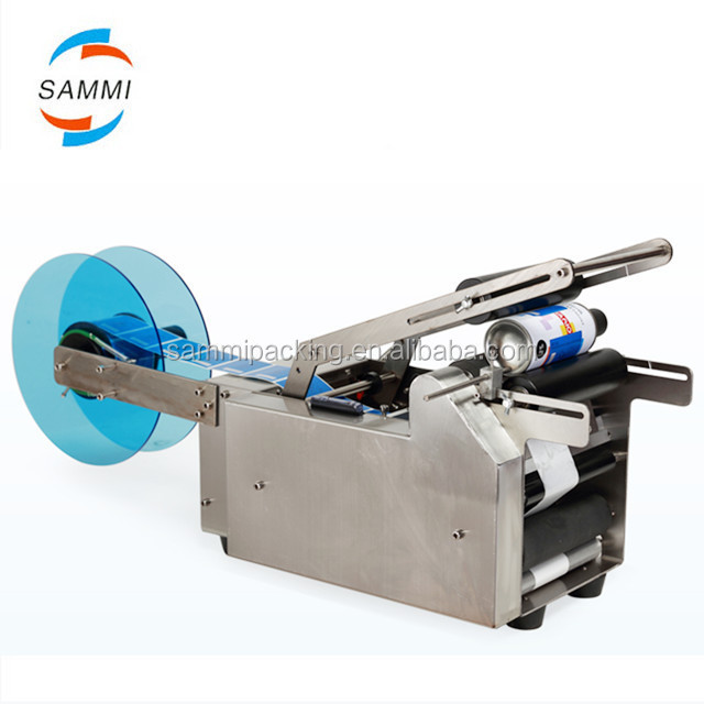 Best price Semi Automatic Round Plastic Water Wine Beer Cans Tube Vial Pet Glass Bottle Labeling Machine