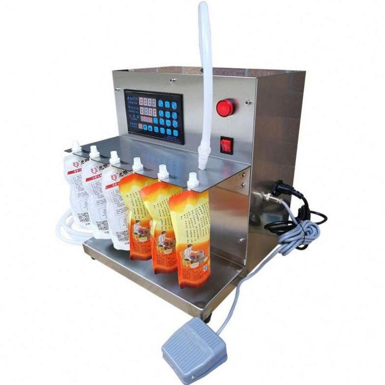 Stand Up Bag Fill Machine Liquid Juice Spout Pouch Filling Capping Machines