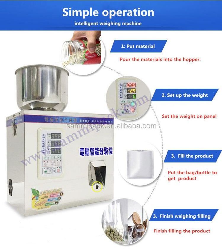 Wholesale Price Semi Automatic Powder Granule Weighing Filling Machine for Grain  Tea Bean