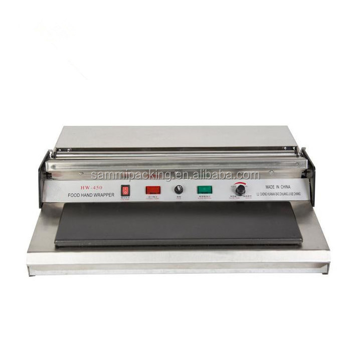 HW-450 Cling Film Tray Wrapping Machine, small tray sealing machine