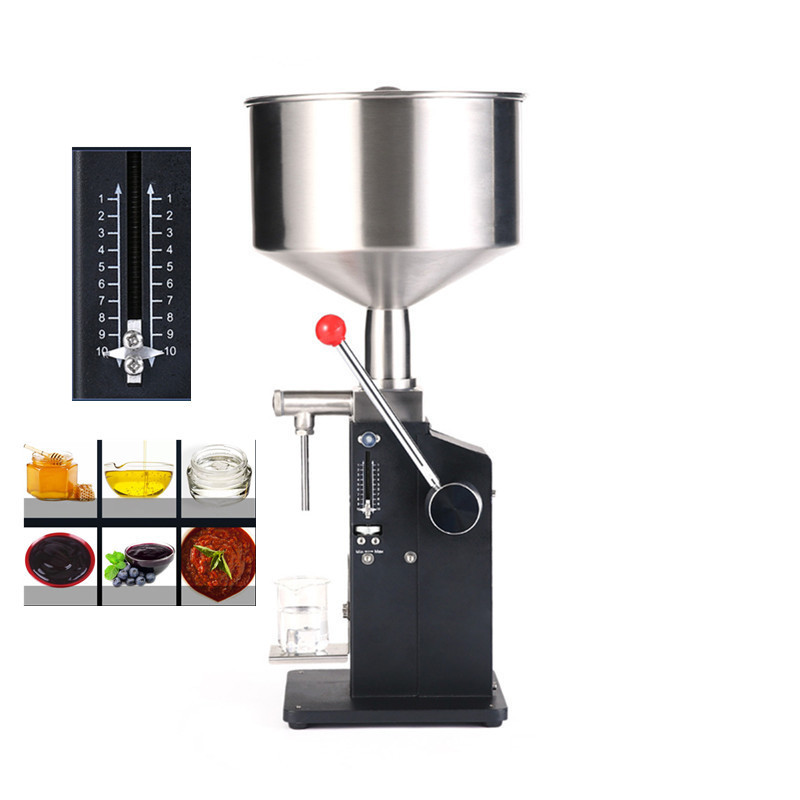 Manual Hand Pressure Filling Machine for Oil Juice Honey Liquid Cosmetics for Chili Sauce Packaging