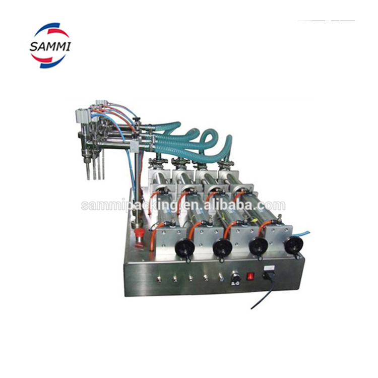 Stainless steel G1WY-4Y semi-auto liquid filling machine ,4 heads syrup filling machine