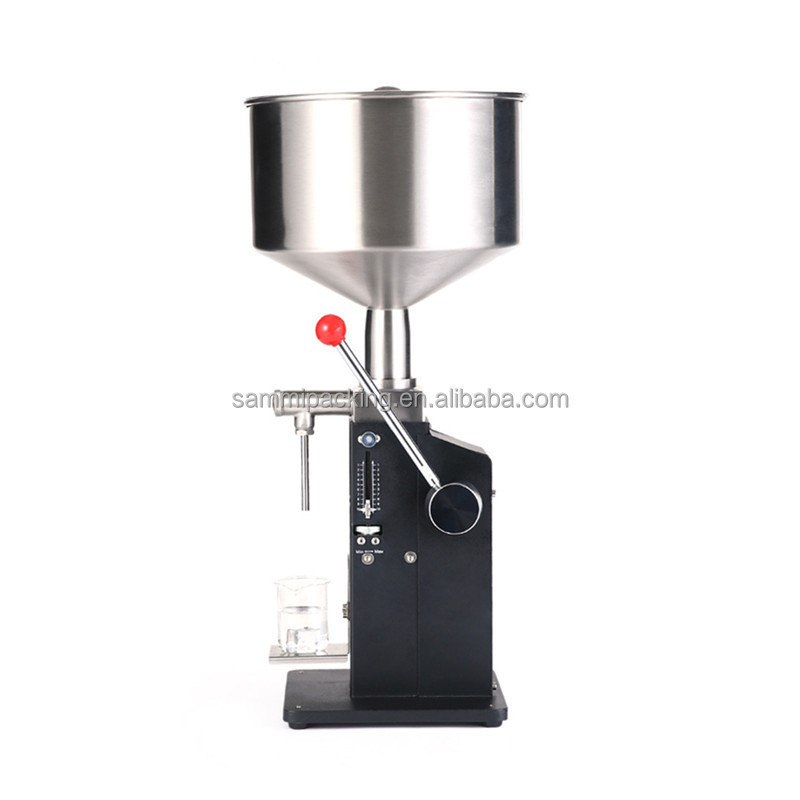 Manual Hand Pressure Filling Machine for Oil Juice Honey Liquid Cosmetics for Chili Sauce Packaging