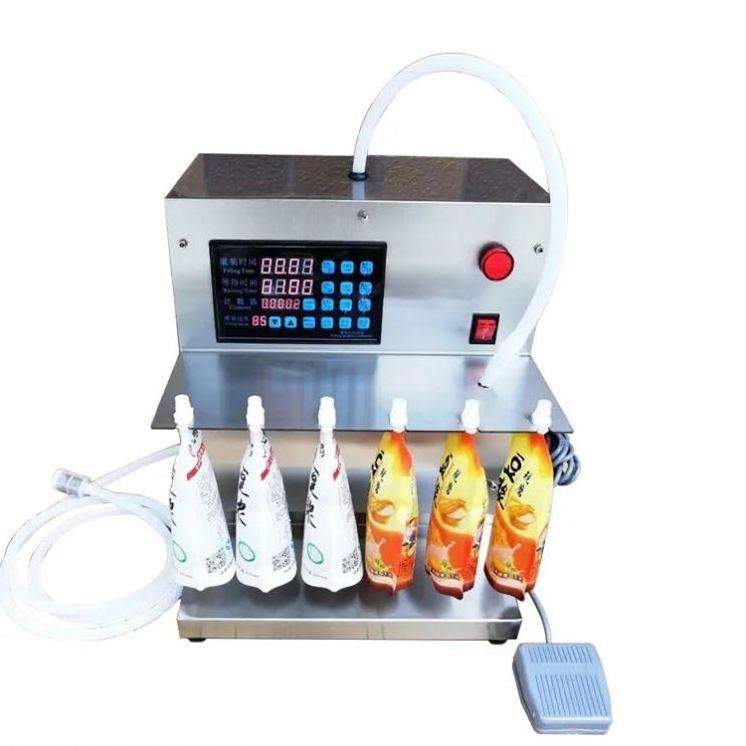 Stand Up Bag Fill Machine Liquid Juice Spout Pouch Filling Capping Machines