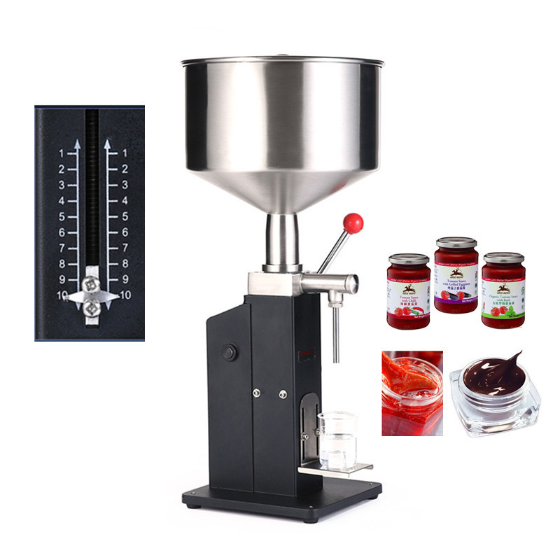 Manual Hand Pressure Filling Machine for Oil Juice Honey Liquid Cosmetics for Chili Sauce Packaging