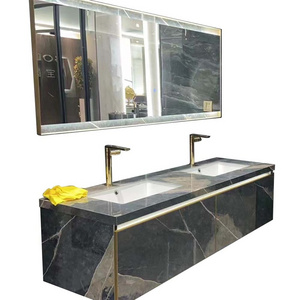 Euro Style High quality Bathroom Vanity Black And White Cabinet 36 Inch Bath Vanity Set With Suspended a Sink