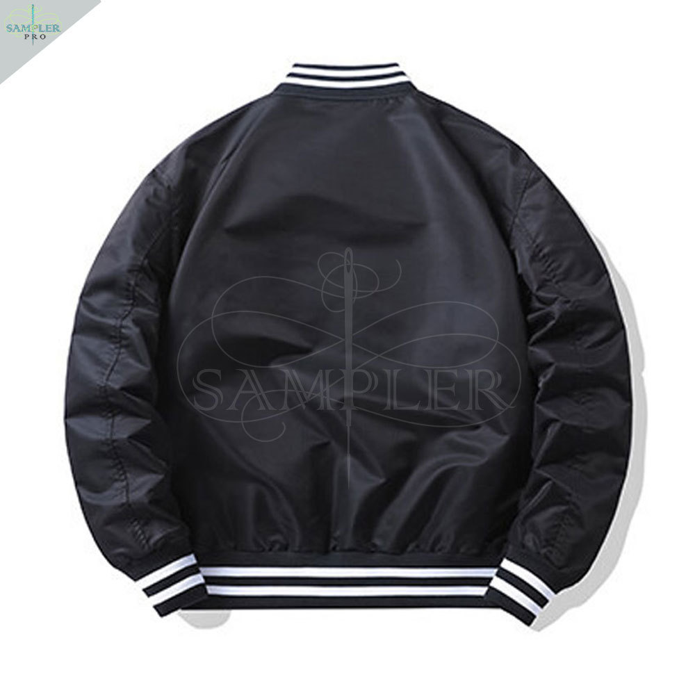 Wholesale Custom Logo High Quality Bomber Jacket Customized Breathable Fashion Hip Hop Casual Windproof Coat Bomber Jacket